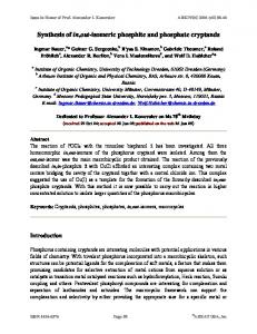 Synthesis of in,out-isomeric phosphite and phosphate ... - Arkivoc