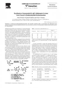 Synthesis of isoxazolo [4, 5-e][1, 4] diazepin-5-ones from 5-acyl-4