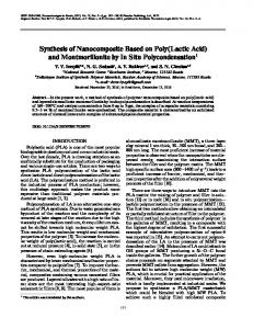 Synthesis of Nanocomposite Based on Poly(Lactic Acid) - Springer Link