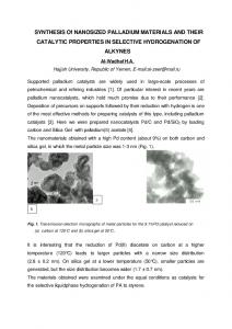 SYNTHESIS Of NANOSIZED PALLADIUM