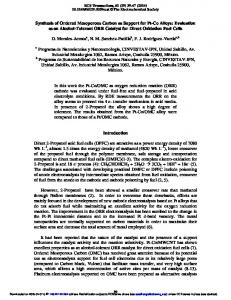 Synthesis of Ordered Mesoporous Carbon as Support ...