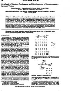 Synthesis of Protein Conjugates and Development of Immunoassays ...