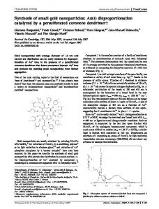 Synthesis of small gold nanoparticles: Au(I