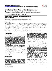 Synthesis of Some New Arylazothiophene and Arylazopyrazole ...