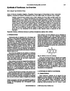 Synthesis of Xanthones: An Overview