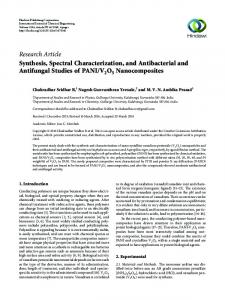 Synthesis, Spectral Characterization, and Antibacterial and Antifungal