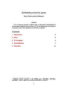 Synthesising axioms by games