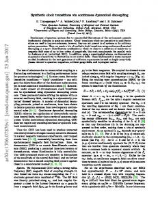 Synthetic clock transitions via continuous dynamical decoupling