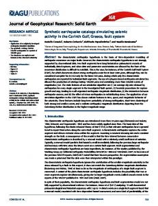 Synthetic earthquake catalogs simulating ... - Wiley Online Library