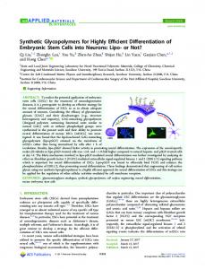 Synthetic Glycopolymers for Highly Efficient ... - ACS Publications