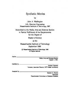 Synthetic Movies - Semantic Scholar