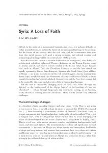 Syria: A Loss of Faith