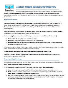 System Image Backup and Recovery