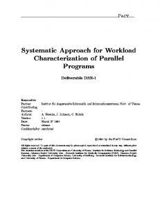 Systematic Approach for Workload