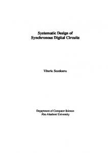 Systematic Design of Synchronous Digital Circuits - Users