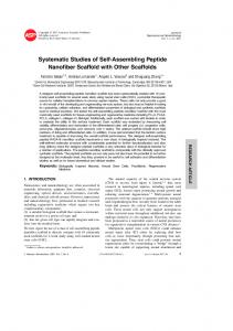 Systematic Studies of Self-Assembling Peptide ... - Shuguang Zhang