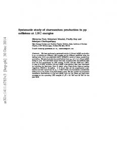 Systematic study of Charmonium production in pp collisions at the ...