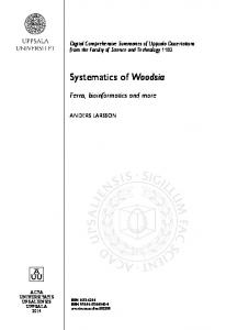 Systematics of Woodsia