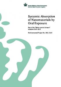 Systemic Absorption of Nanomaterials by Oral Exposure