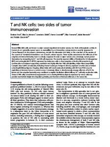 T and NK cells: two sides of tumor immunoevasion - BioMedSearch