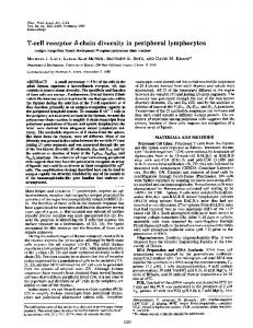 T-cell receptor 6-chain diversity in peripheral lymphocytes - NCBI