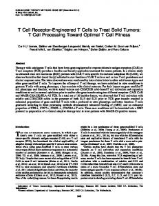 T Cell Receptor-Engineered T Cells to Treat Solid Tumors: T Cell ...