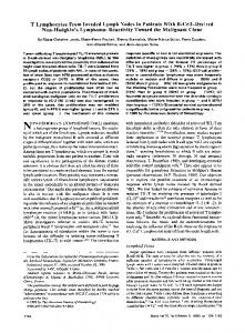 T Lymphocytes From Invaded Lymph Nodes in ... - Semantic Scholar