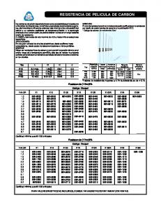 Tabla de Resistencias