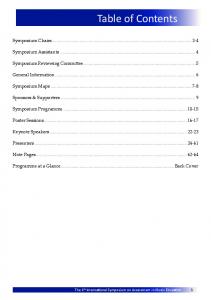 Table of Contents Table of Contents