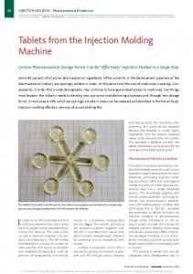 Tablets from the Injection Molding Machine - Engel