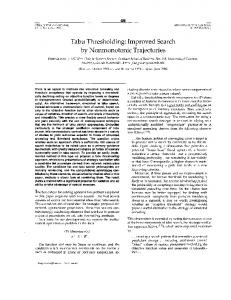 Tabu Thresholding: Improved Search by ...