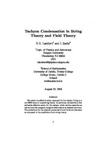 Tachyon Condensation in String Theory and Field Theory - SLAC