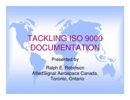 TACKLING ISO 9000 DOCUMENTATION - OCSTC