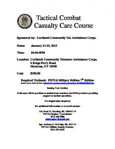 Tactical Combat Casualty Care Course