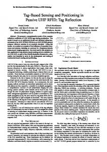 Tag-Based Sensing and Positioning in Passive UHF RFID: Tag