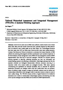 Tailored Watershed Assessment and Integrated Management ... - MDPI