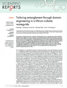 Tailoring entanglement through domain