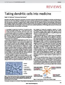 Taking dendritic cells into medicine