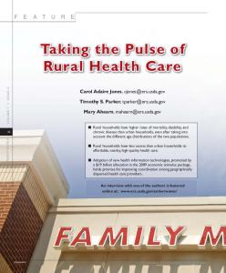 Taking the Pulse of Rural Health Care