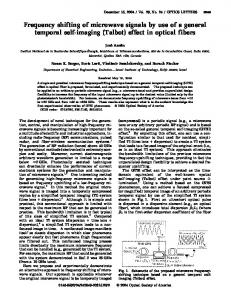 (Talbot) effect in optical fibers - OSA Publishing