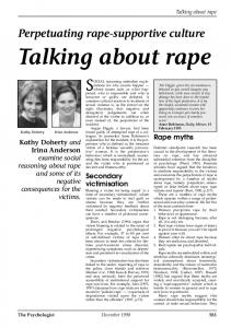 Talking about rape - CiteSeerX