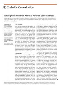 Talking with Children About a Parent's Serious Illness - American ...