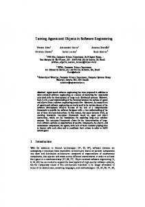 Taming Agents and Objects in Software Engineering - Semantic Scholar