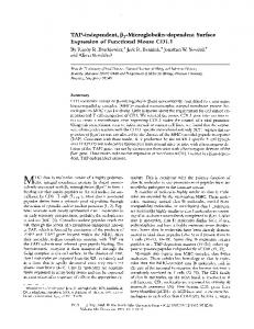 TAP-independent, R2-Microglobulin-dependent ... - Semantic Scholar