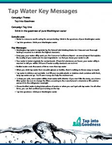 Tap Water Key Messages