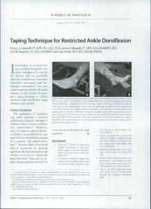 Taping Technique for Restricted Ankle Dorsiflexion