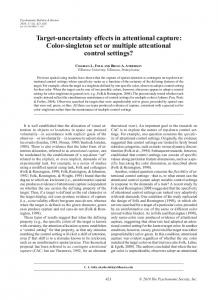 Target-uncertainty effects in attentional capture: Color-singleton set or ...