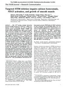 Targeted STIM deletion impairs calcium ... - The FASEB Journal