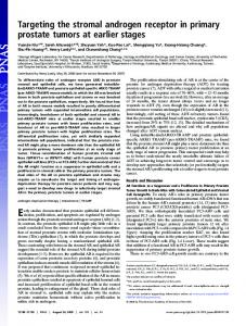 Targeting the stromal androgen receptor in primary prostate tumors at ...