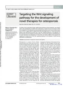 Targeting the Wnt signaling pathway for the ...